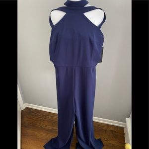 Navy blue jumpsuit.